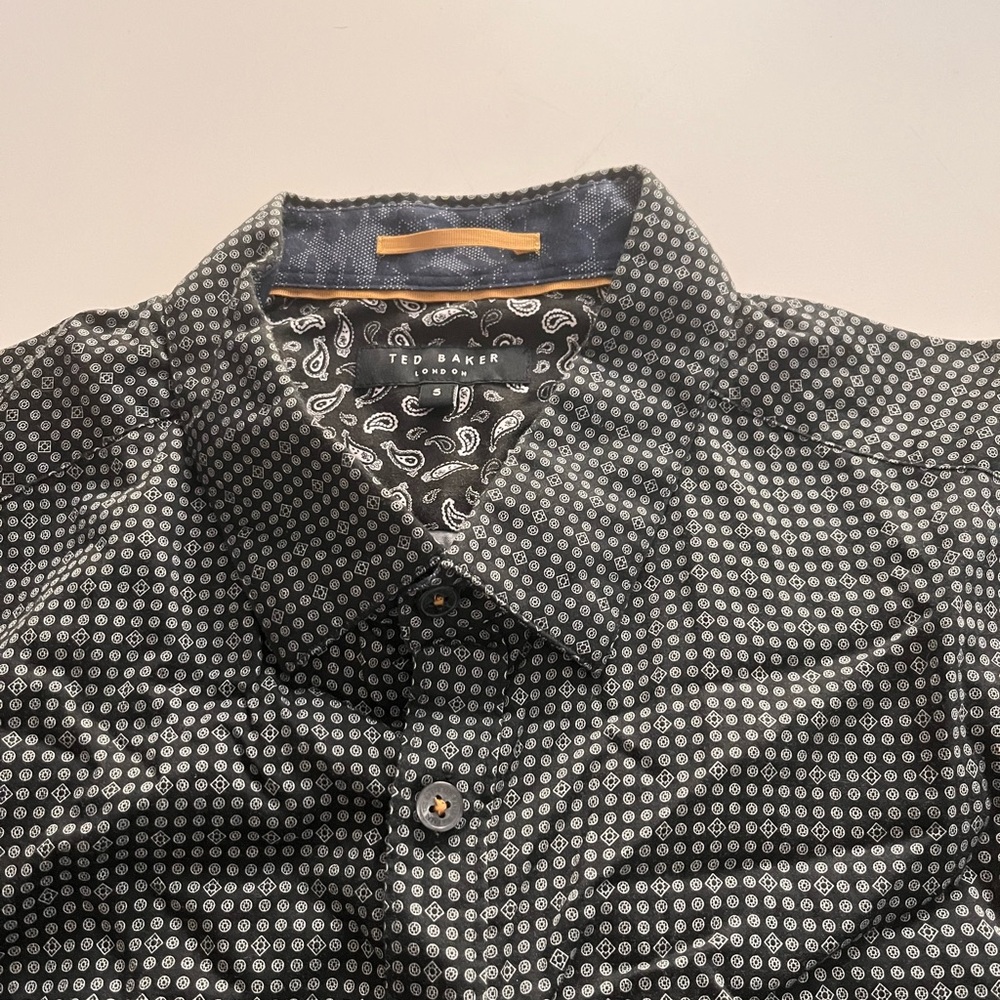 Ted Baker Monochrome Geometric Print Shirt